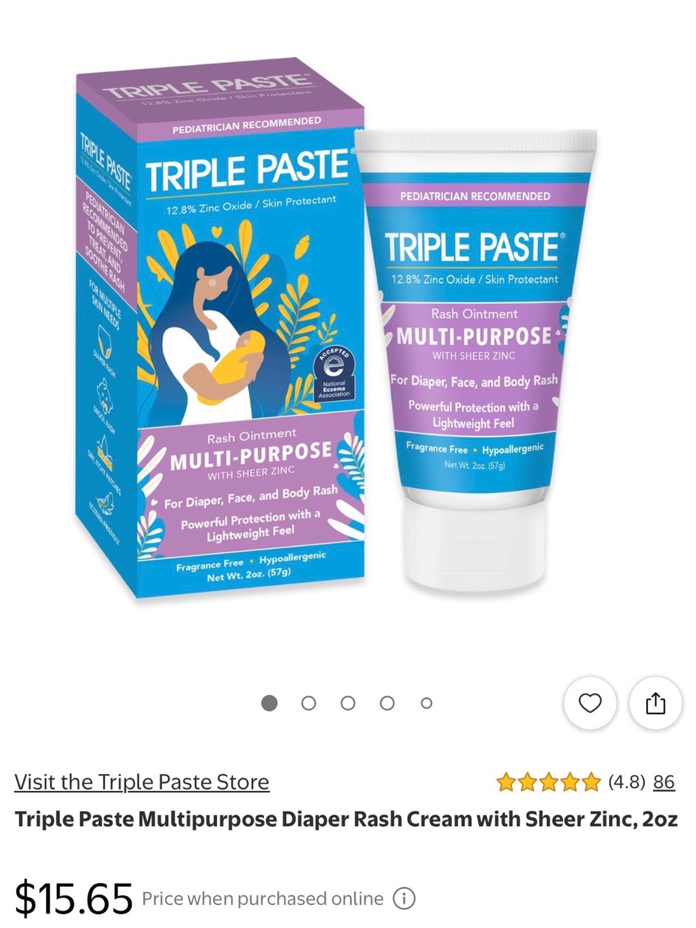 Multi-Purpose Diaper Rash Cream – brand new